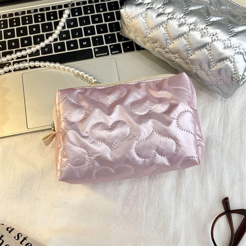 Love Rhombus Shape Silver Cosmetic Bag Korean Style Small Item Bag Creative Stationery Bag Student Pink Bow
Love Rhombus Shape Silver Cosmetic Bag Korean Style Small Item Bag Creative Stationery Bag Student Pink Bow