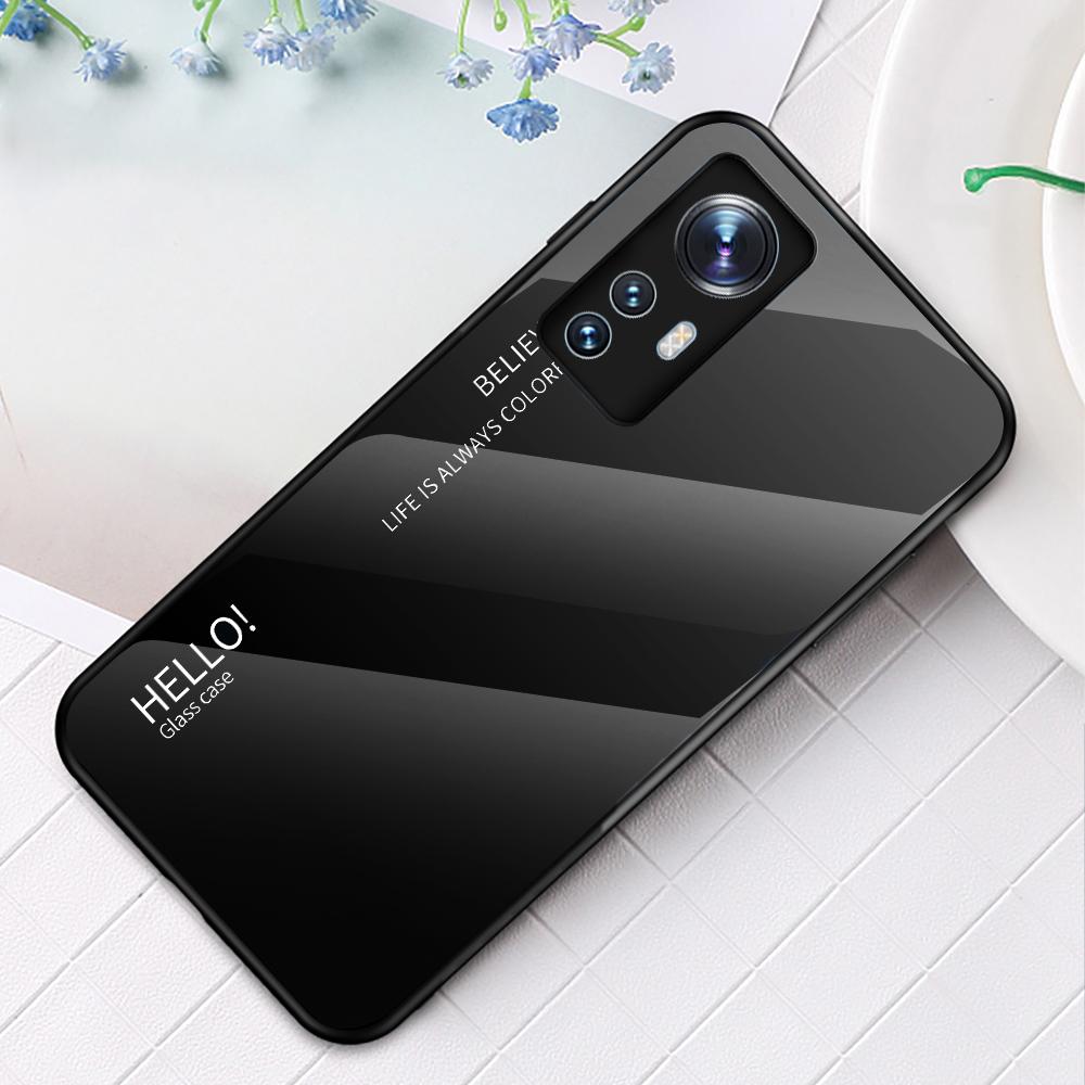 For Xiaomi 12 5G/12X 5G/12S 5G Stylish Tempered Glass+PC Back+TPU Bumper Protection Cover Gradient Design Shockproof Anti-Scratch Phone Case Black 
For Xiaomi 12 5G/12X 5G/12S 5G Stylish Tempered Glass+PC Back+TPU Bumper Protection Cover Gradient Design Shockproof Anti-Scratch Phone Case Black