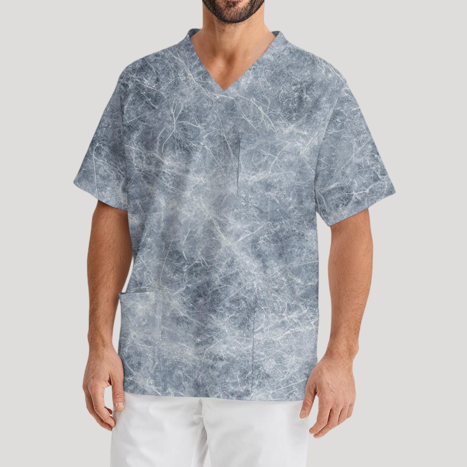 Мужская рабочая блузка с короткими рукавами и v-образным вырезом с принтом, топ с нагрудным карманом XL
Мужская рабочая блузка с короткими рукавами и v-образным вырезом с принтом, топ с нагрудным карманом XL