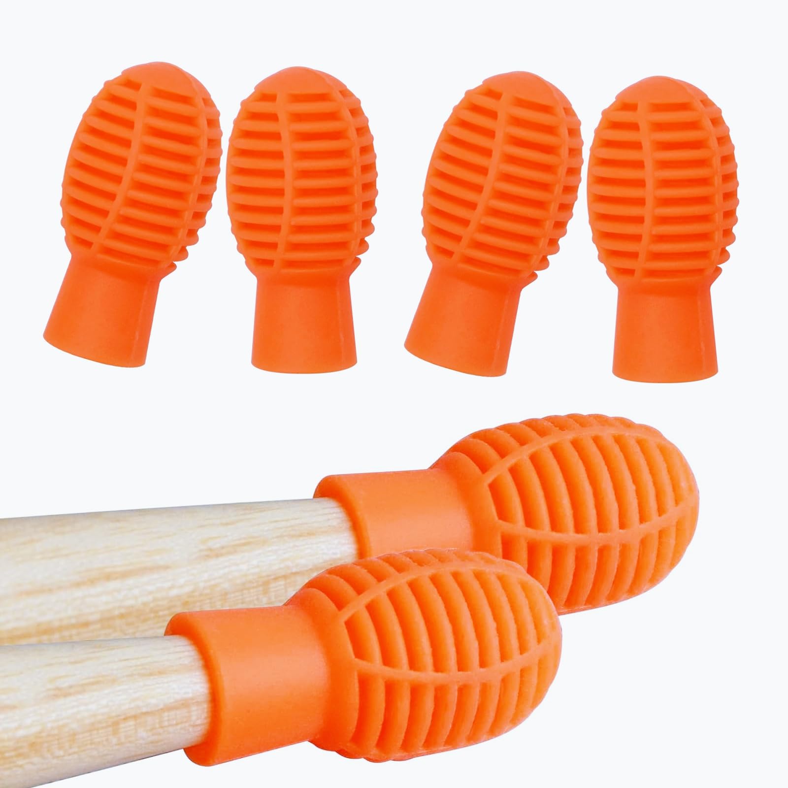 4 Pieces Drumstick Tip Covers Drumstick Mute Damper Tip Supporter Silicone Drumstick Silencer Tip Protective Caps for Beginners (Orange) помаранчевий
4 Pieces Drumstick Tip Covers Drumstick Mute Damper Tip Supporter Silicone Drumstick Silencer Tip Protective Caps for Beginners (Orange) помаранчевий