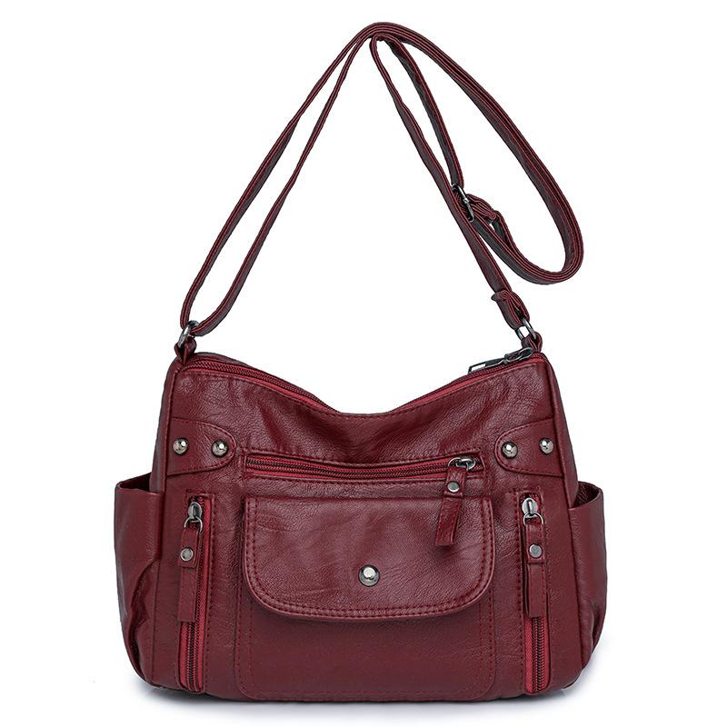 Fashion Shoulder Bag New Women s Practical Washing Simple Messenger Women s Bag Multi-layer Backpack Mother Bag Middle-aged Bag червоний
Fashion Shoulder Bag New Women s Practical Washing Simple Messenger Women s Bag Multi-layer Backpack Mother Bag Middle-aged Bag червоний