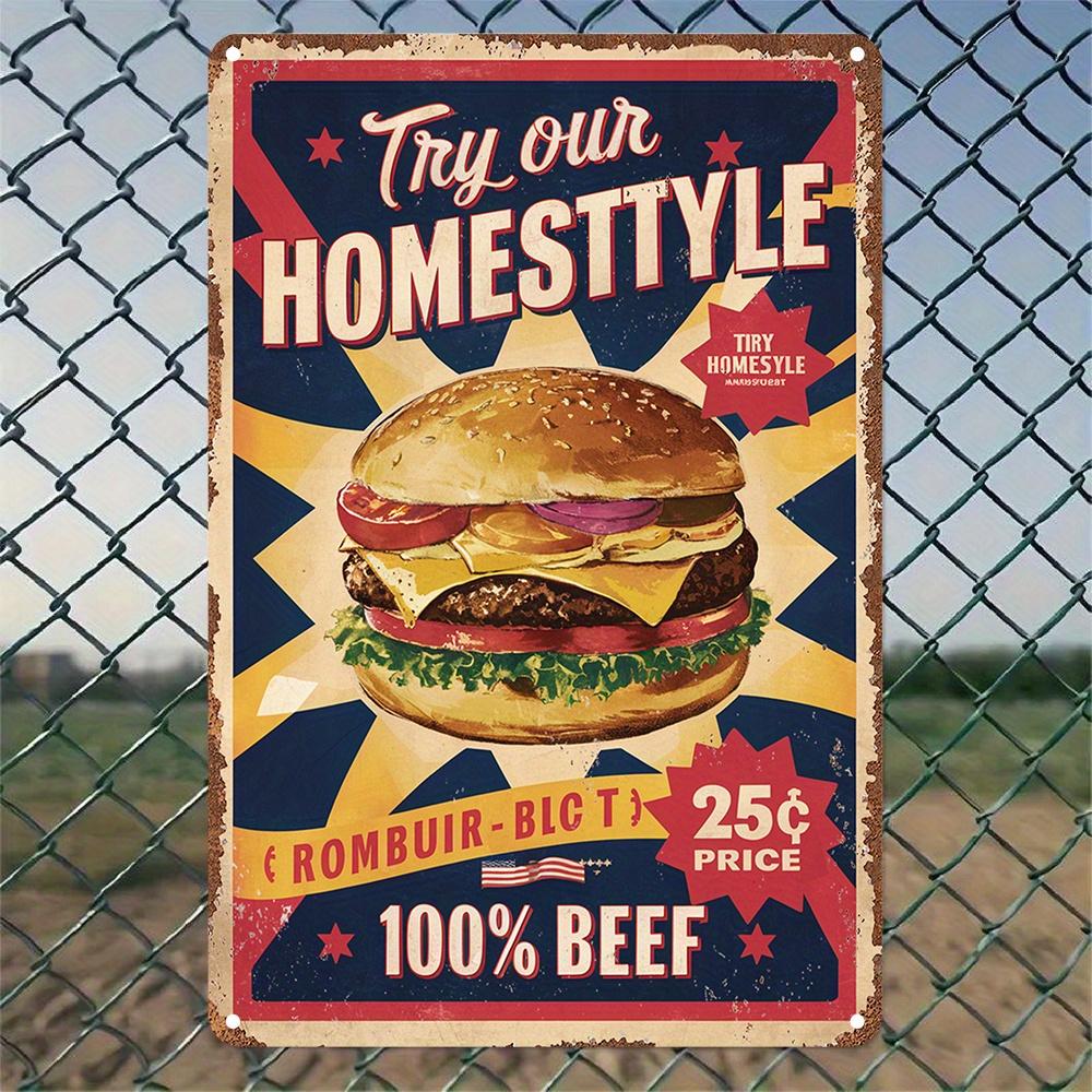 Room Decoration Retro Style Iron Sign Artwork Try Our Classic Beef Burger IndoorOutdoor Decor for Home Bedroom Restaur 20x30cm(7.8x11.8inch)
Room Decoration Retro Style Iron Sign Artwork Try Our Classic Beef Burger IndoorOutdoor Decor for Home Bedroom Restaur 20x30cm(7.8x11.8inch)