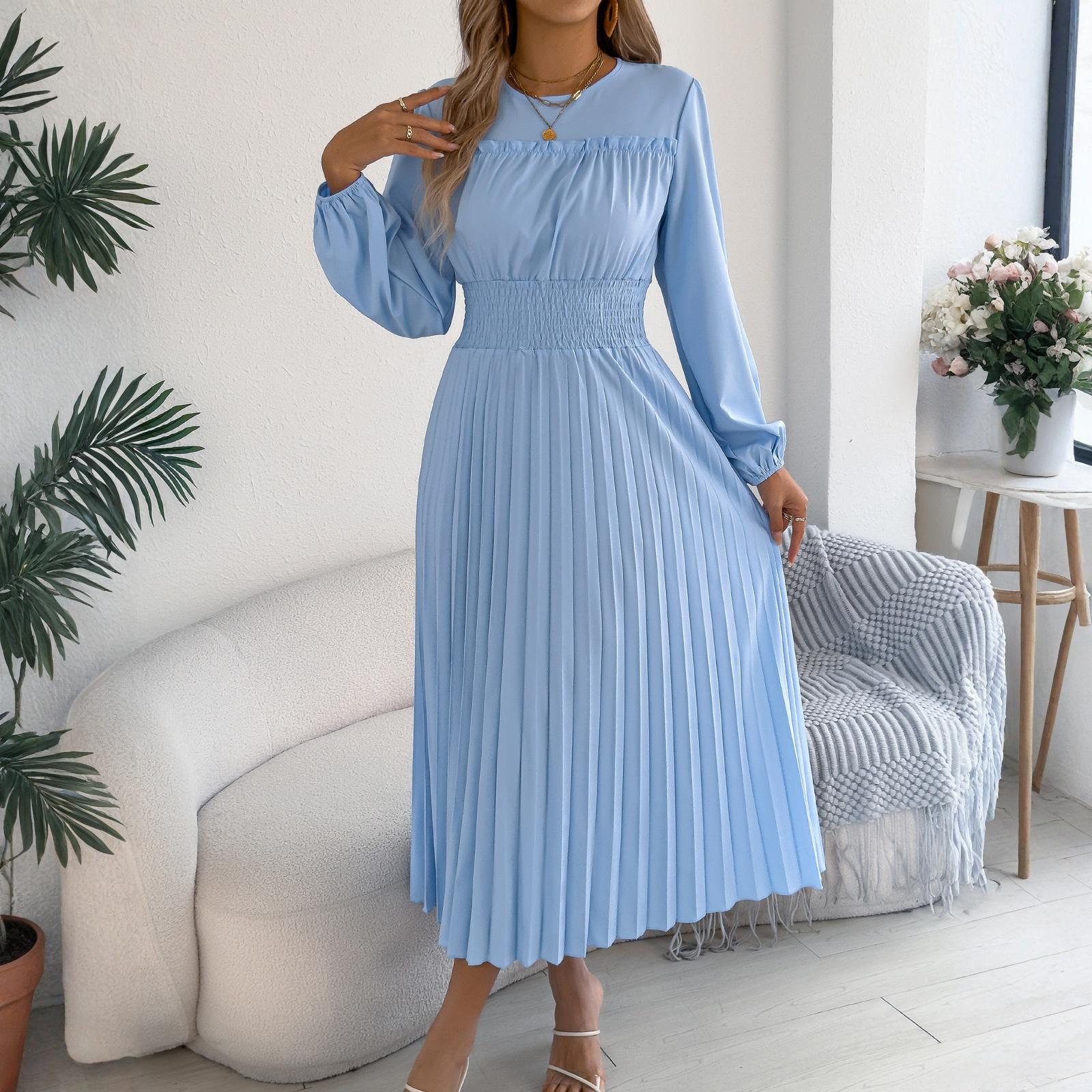 Women s Casual Round Neck Ear-rimmed Long Sleeve Tight Waist Pleated Dress XL
Women s Casual Round Neck Ear-rimmed Long Sleeve Tight Waist Pleated Dress XL