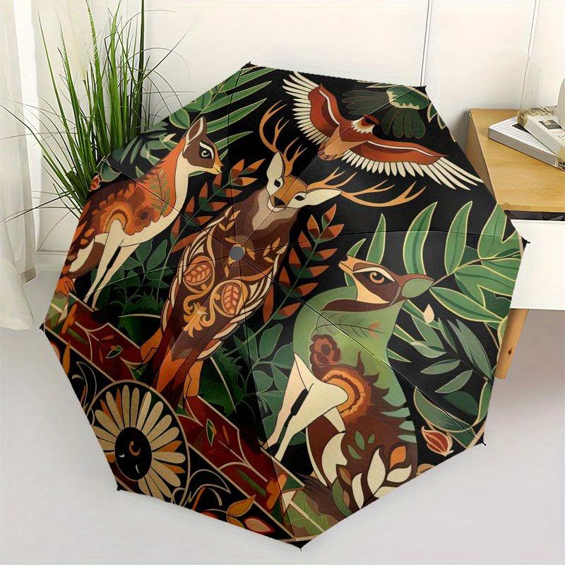 Nature s Harmony: Circular Art Print with Wildlife Motifs Umbrella, Cute Umbrella with Cute Design, Portable 3-Fold Compact Umbrella for Men & Women,
Nature s Harmony: Circular Art Print with Wildlife Motifs Umbrella, Cute Umbrella with Cute Design, Portable 3-Fold Compact Umbrella for Men & Women,
