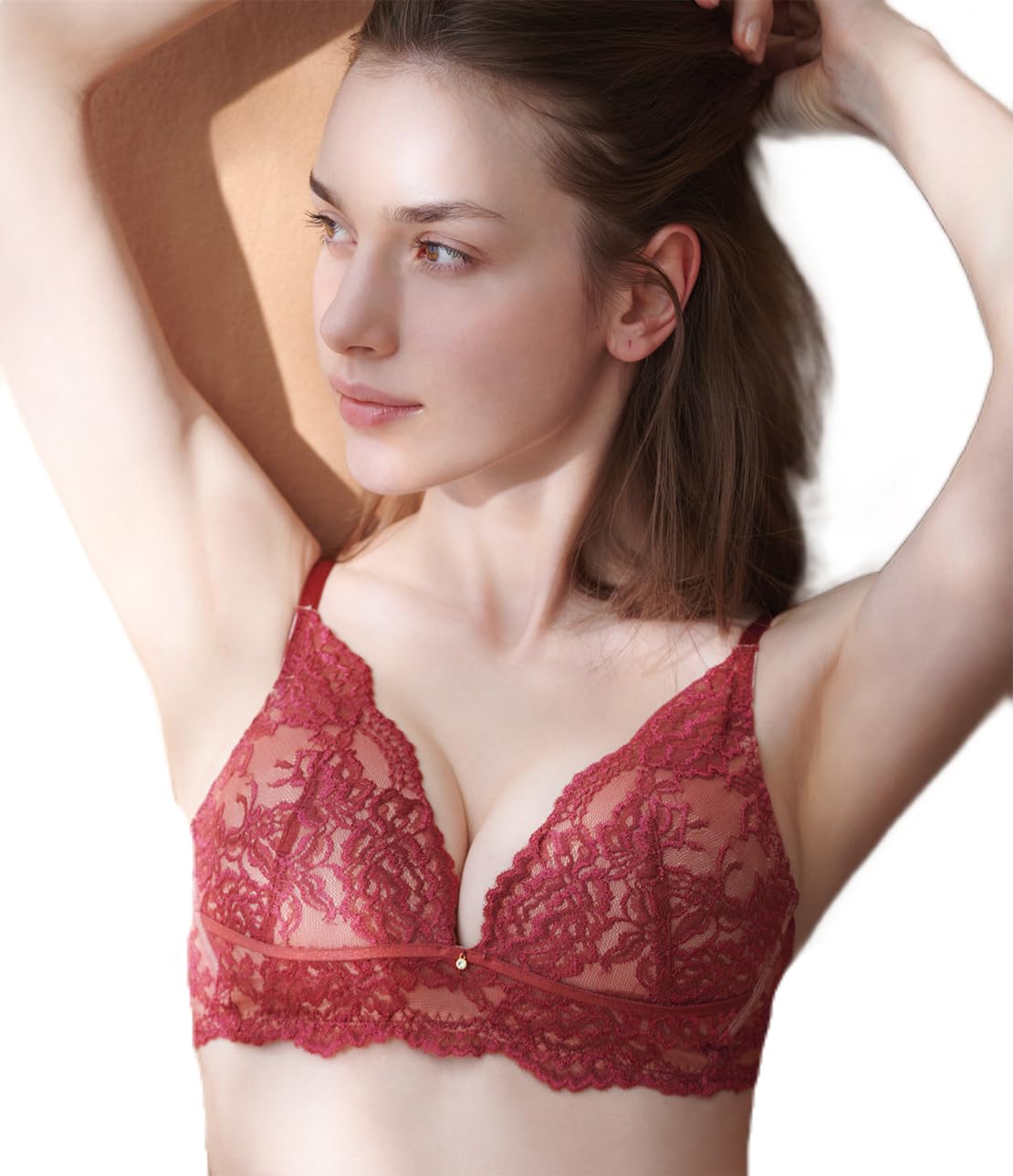 Бюстгальтер Peach John с кружевом E65 без косточек Вуаль, красный,
Бюстгальтер Peach John с кружевом E65 без косточек Вуаль, красный,