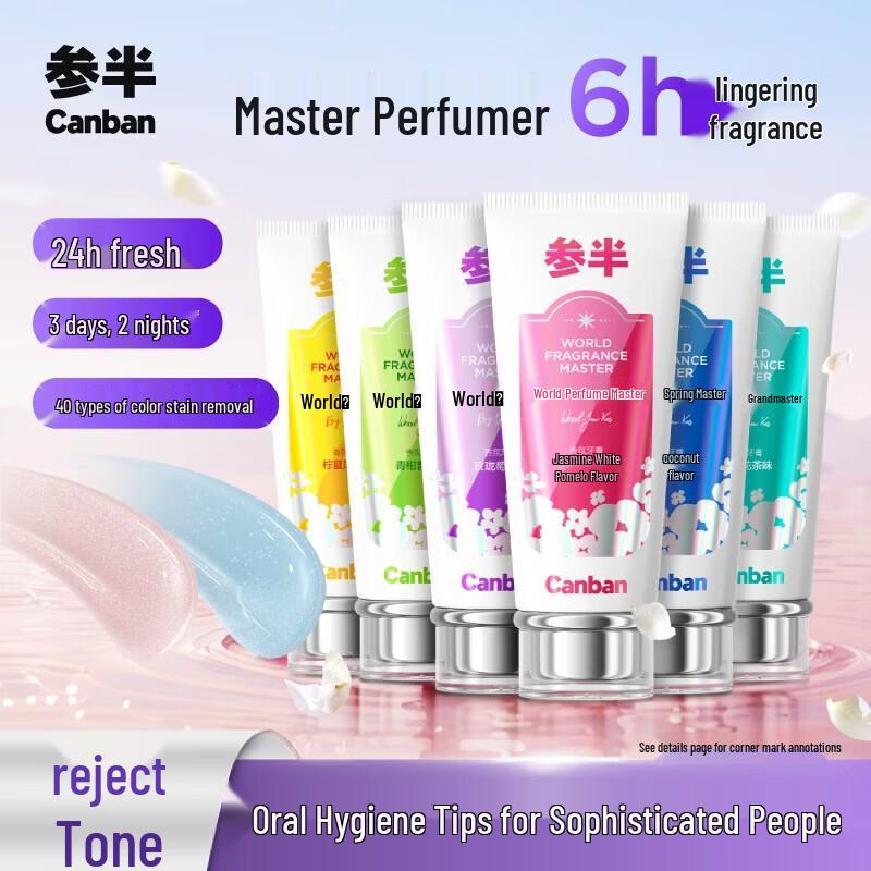 Canban Scented Whitening Toothpaste 6-Pack
Canban Scented Whitening Toothpaste 6-Pack