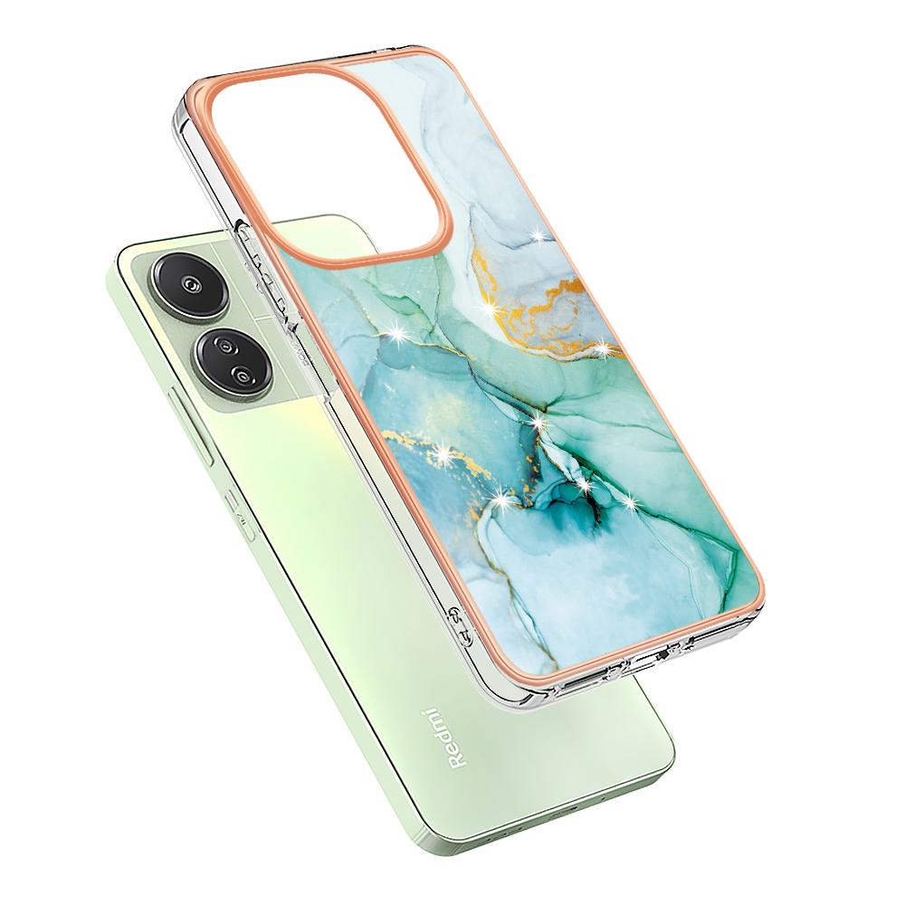 For Xiaomi Redmi 13C 4G/13C 5G/13R 5G/Poco M6 5G/Poco C65 4G TPU Case with IMD Marble Pattern Electroplated Back Cover Green 003
For Xiaomi Redmi 13C 4G/13C 5G/13R 5G/Poco M6 5G/Poco C65 4G TPU Case with IMD Marble Pattern Electroplated Back Cover Green 003