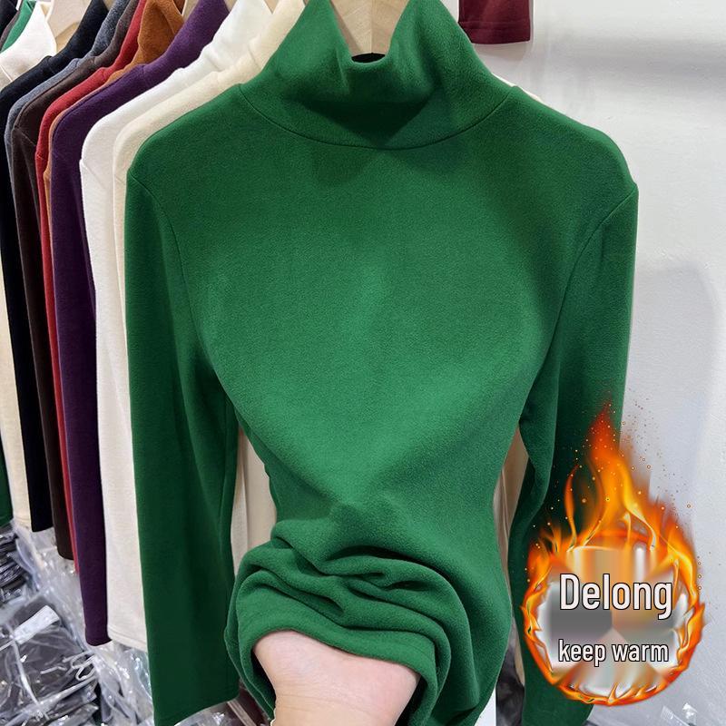 Trendy Double-Sided Velvet High Neck Long Sleeve Base Layer Top for Women - Versatile Autumn/Winter Innerwear L
Trendy Double-Sided Velvet High Neck Long Sleeve Base Layer Top for Women - Versatile Autumn/Winter Innerwear L