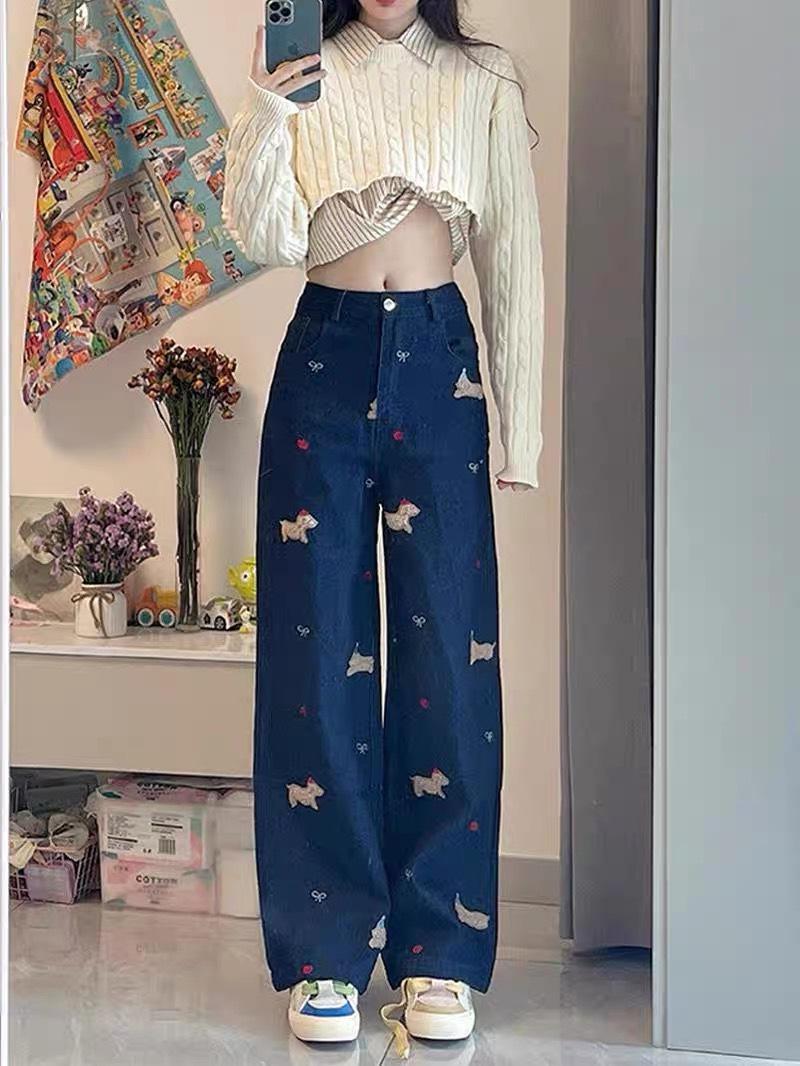 Женские джинсы с высокой талией и вышивкой в стиле ретро — повседневные и универсальные на весну и осень Large
Женские джинсы с высокой талией и вышивкой в стиле ретро — повседневные и универсальные на весну и осень Large