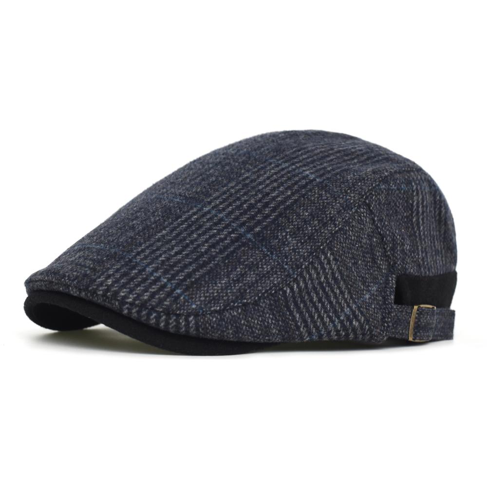 Winter Autumn Wool Warm Newsboy Cap Men Women Thick Warm Vintage Casual Plaid Berets Gatsby Flat Hat Peaked Cap Adjustable 56-59 cm темно-синього кольору
Winter Autumn Wool Warm Newsboy Cap Men Women Thick Warm Vintage Casual Plaid Berets Gatsby Flat Hat Peaked Cap Adjustable 56-59 cm темно-синього кольору