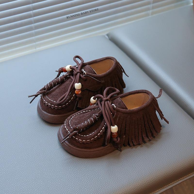 Retro Gir ls Tassel Suede Leather Shoes Spring Autumn New British Style Soft-soled Knot Beads Shoes Slip on Footwear I09265 23 коричневый
Retro Gir ls Tassel Suede Leather Shoes Spring Autumn New British Style Soft-soled Knot Beads Shoes Slip on Footwear I09265 23 коричневый
