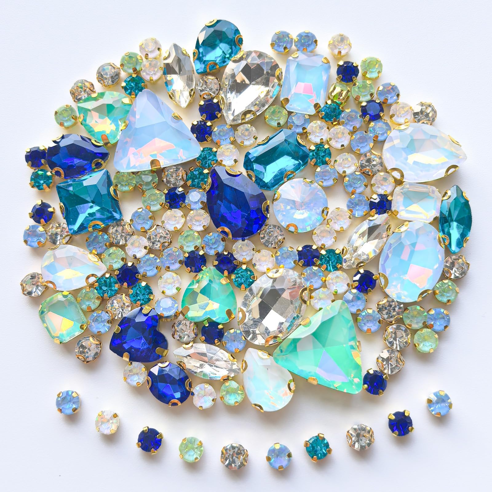 TANOKOX Rhinestone Mix 100 Pieces with Base Stone Jewelry Parts Resin Inlay Trading Card Decoration Accessories Earrings Piercings Handmade Blue
TANOKOX Rhinestone Mix 100 Pieces with Base Stone Jewelry Parts Resin Inlay Trading Card Decoration Accessories Earrings Piercings Handmade Blue