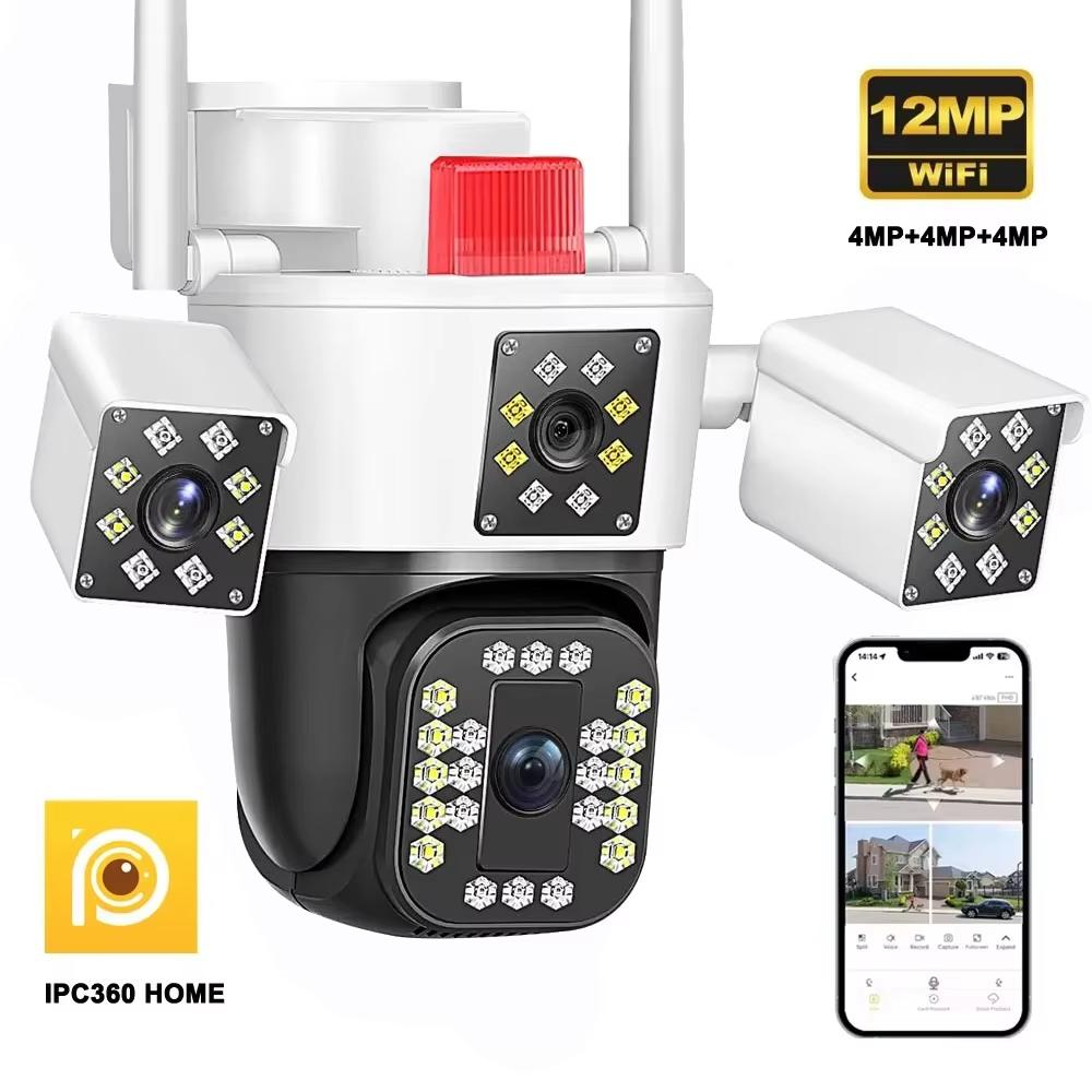 IPC360 HOME 6K 12MP 3 Lens 3 Screens Wifi PTZ Camera Outdoor Color Night Vision Motion Detection Two-way Audio Security Camera 6K Cam Add 32G card
IPC360 HOME 6K 12MP 3 Lens 3 Screens Wifi PTZ Camera Outdoor Color Night Vision Motion Detection Two-way Audio Security Camera 6K Cam Add 32G card