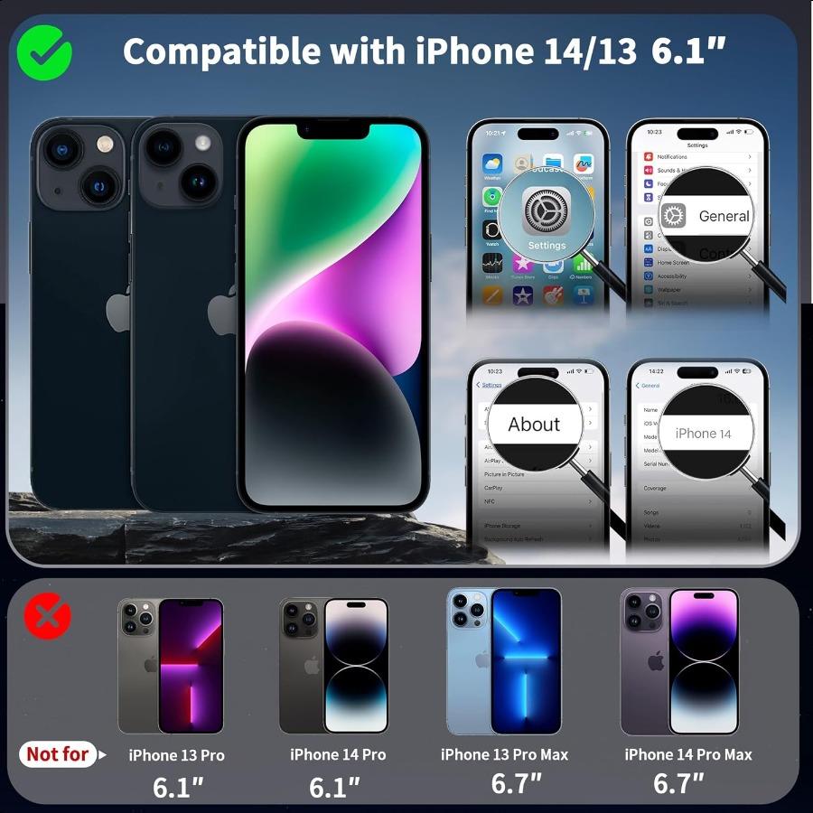 Магнитный чехол CACOE для iPhone 13 14 6,1 дюйма с вращающейся на 360 градусов подставкой-кольцом, совместимый с MagSafe, чехлы-накладки для автомобильного держателя телефона United States
Магнитный чехол CACOE для iPhone 13 14 6,1 дюйма с вращающейся на 360 градусов подставкой-кольцом, совместимый с MagSafe, чехлы-накладки для автомобильного держателя телефона United States