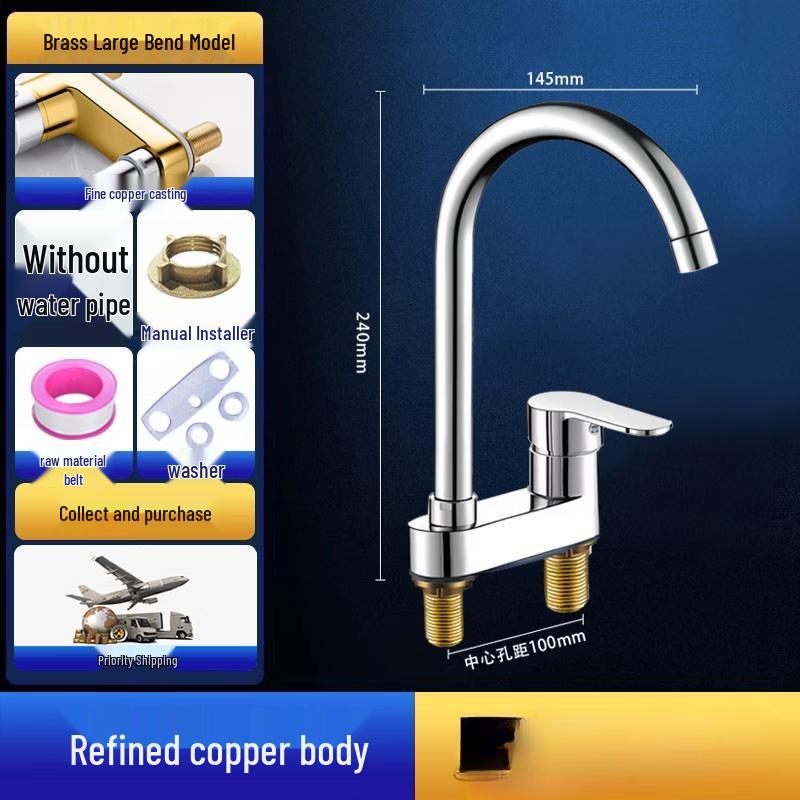 Gongzu Brass Bathroom Sink Mixer Faucet
Gongzu Brass Bathroom Sink Mixer Faucet
