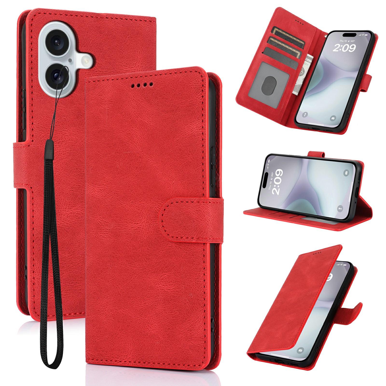 For iPhone 17 Case PU Leather Phone Cover with Wallet Stand Red
For iPhone 17 Case PU Leather Phone Cover with Wallet Stand Red