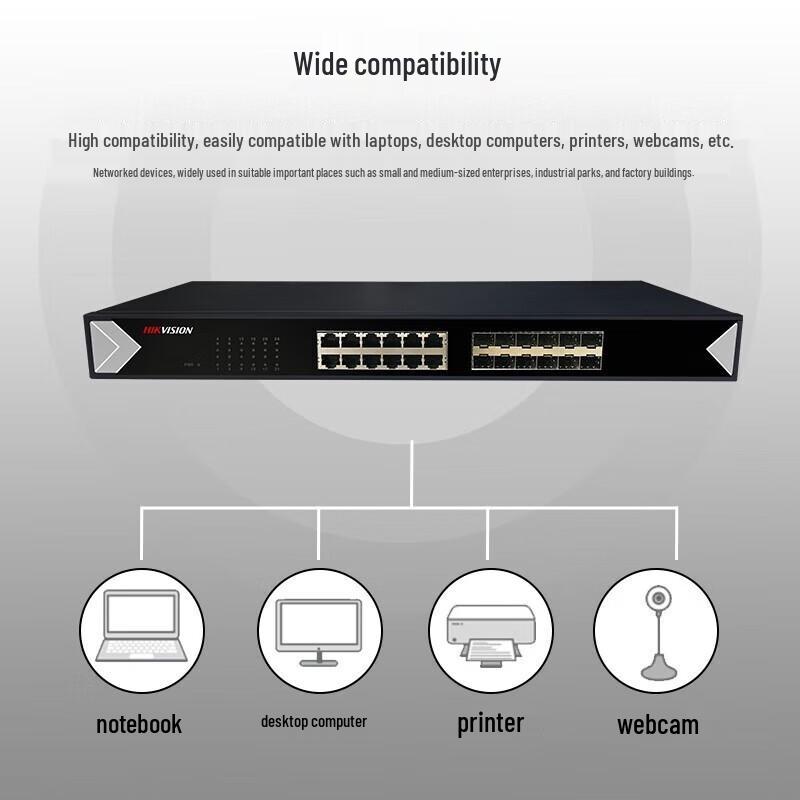 Hikvision 24-Port Unmanaged Gigabit Network Switch CN plug (adapter included)
Hikvision 24-Port Unmanaged Gigabit Network Switch CN plug (adapter included)
