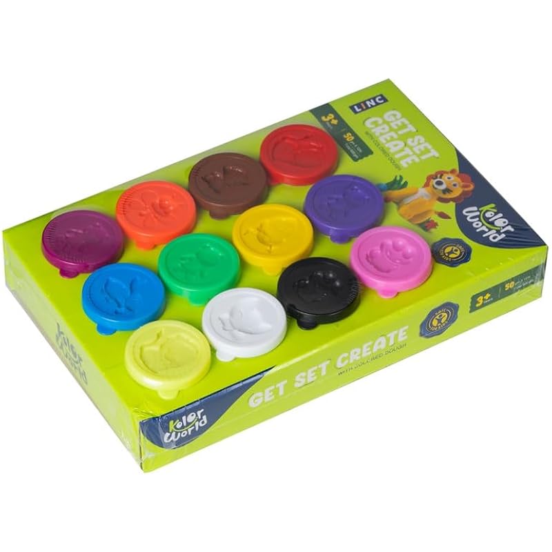 Linc Kolor World Non-Toxic And Child Safe Dough -Multicolor Clay - 12 Shades Moulding Pack Of 50 Gm, Set Of 1 0
Linc Kolor World Non-Toxic And Child Safe Dough -Multicolor Clay - 12 Shades Moulding Pack Of 50 Gm, Set Of 1 0