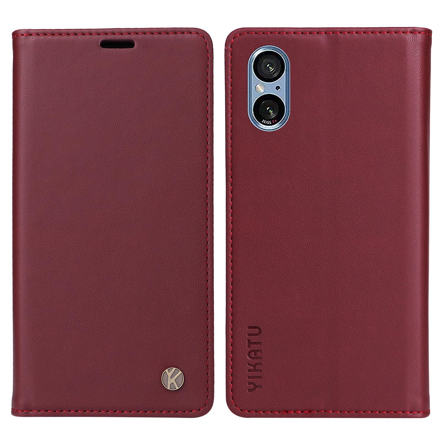 YIKATU YK-001 For Sony Xperia 10 VI Case Folio Strong Magnetic Closure Leather Phone Cover Wine Red
YIKATU YK-001 For Sony Xperia 10 VI Case Folio Strong Magnetic Closure Leather Phone Cover Wine Red
