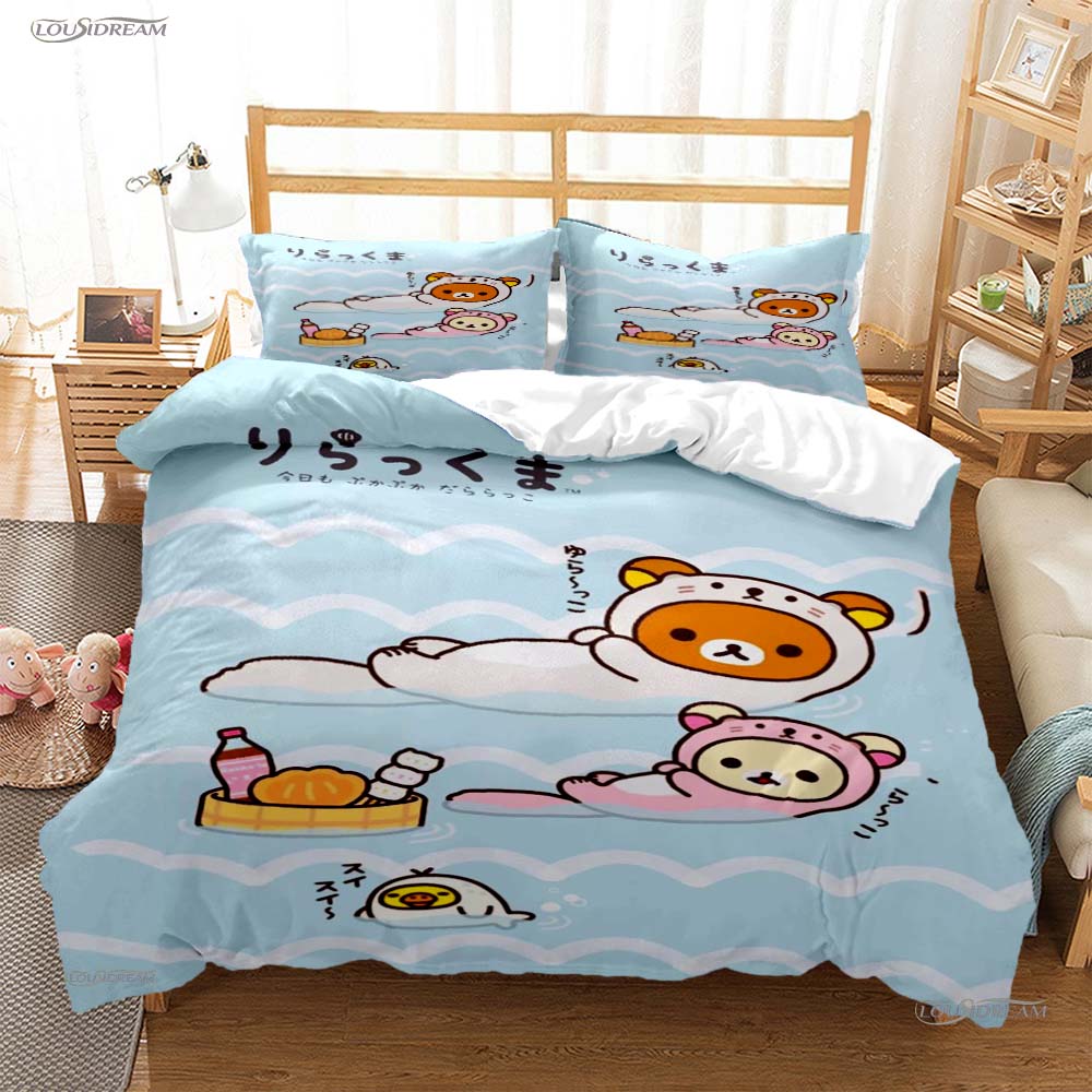 Cartoon Rilakkuma Bear Anime All Season Duvet Cover Kawaii Bedding Set Soft Quilt Cover And Pillowcases Single/Double/Queen/King EU Single(135*200cm)3pcs
Cartoon Rilakkuma Bear Anime All Season Duvet Cover Kawaii Bedding Set Soft Quilt Cover And Pillowcases Single/Double/Queen/King EU Single(135*200cm)3pcs