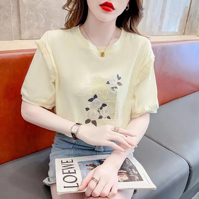 Women s Beige Floral Embroidery Ruffle Short Sleeve Puff Sleeve Tee S абрикосовий
Women s Beige Floral Embroidery Ruffle Short Sleeve Puff Sleeve Tee S абрикосовий