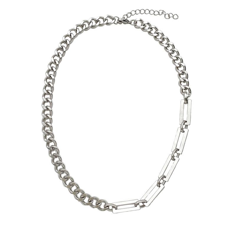 Cuban Metal Titanium Steel Thick Necklace, Hip-hop Collar Chain, Paired with White T-shirt and Hoodie Chain, Trendy and Cool Accessories 45+5cm
Cuban Metal Titanium Steel Thick Necklace, Hip-hop Collar Chain, Paired with White T-shirt and Hoodie Chain, Trendy and Cool Accessories 45+5cm