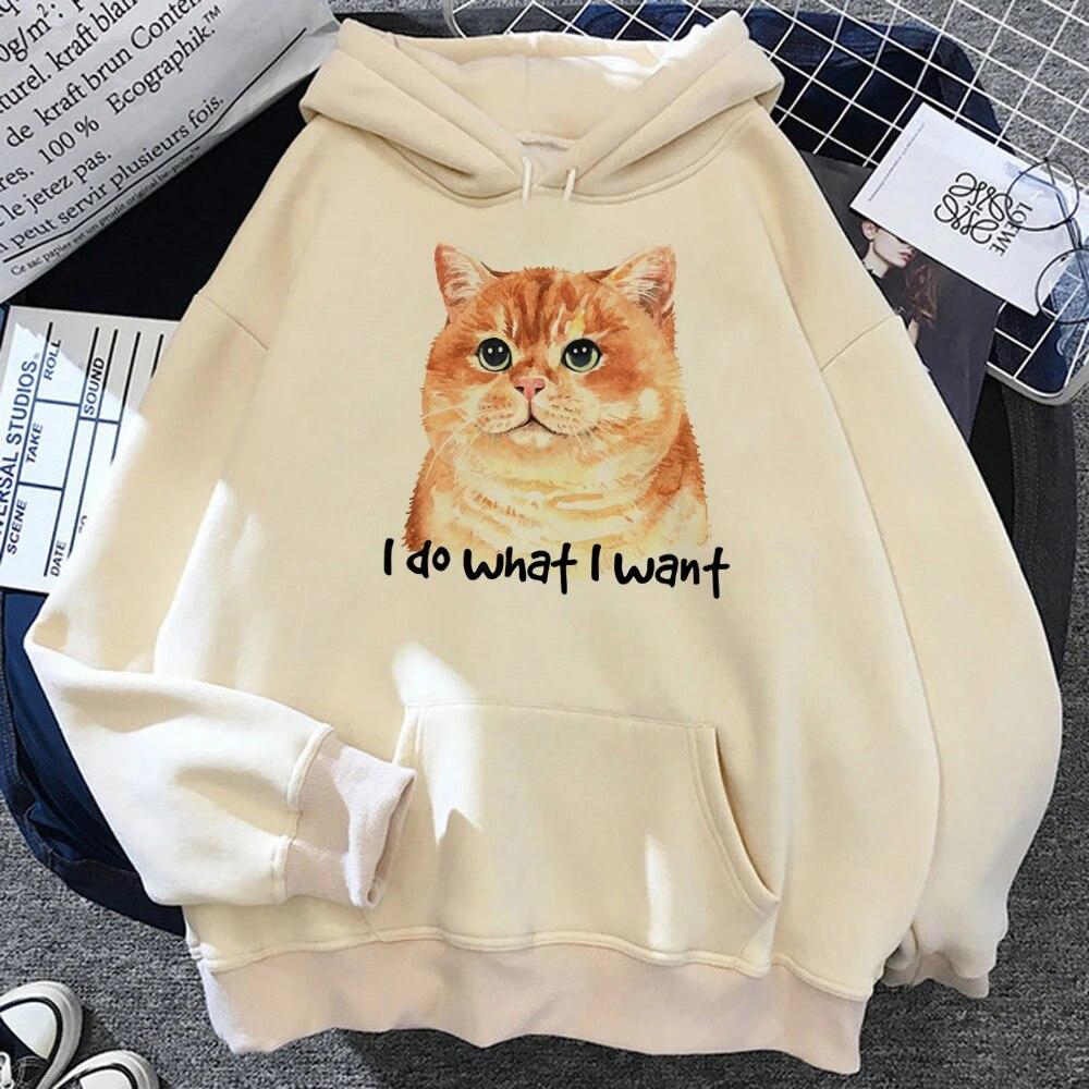 Funny Cat hoodies women Korean style vintage 90s funny hoddies female japanese clothing Unisex
Funny Cat hoodies women Korean style vintage 90s funny hoddies female japanese clothing Unisex