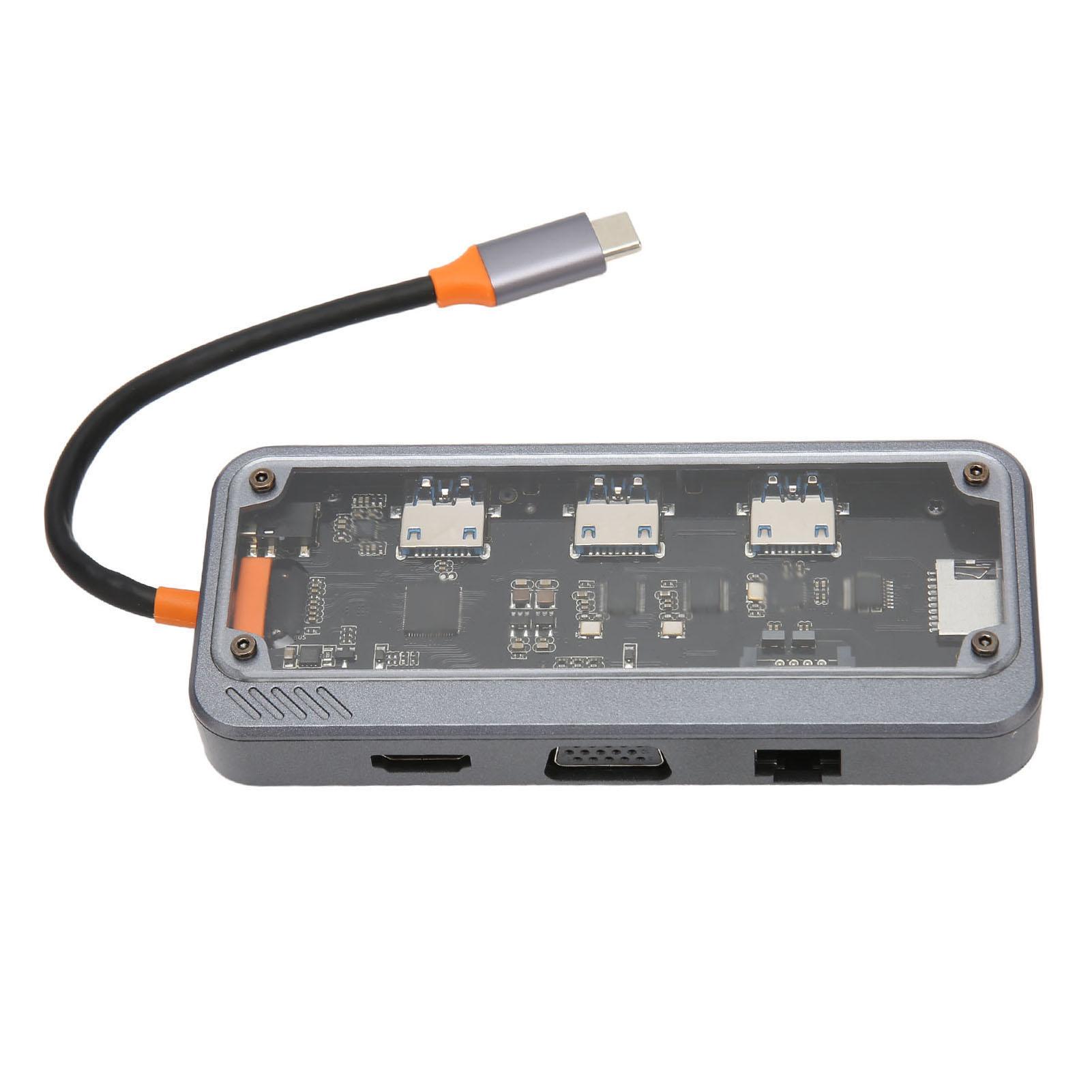 Тип C Hub PD зарядка USB 3.0 2.0 RJ45 сетевая прозрачная оболочка многопортовая док-станция для 8-in-100M Ethernet ports
Тип C Hub PD зарядка USB 3.0 2.0 RJ45 сетевая прозрачная оболочка многопортовая док-станция для 8-in-100M Ethernet ports