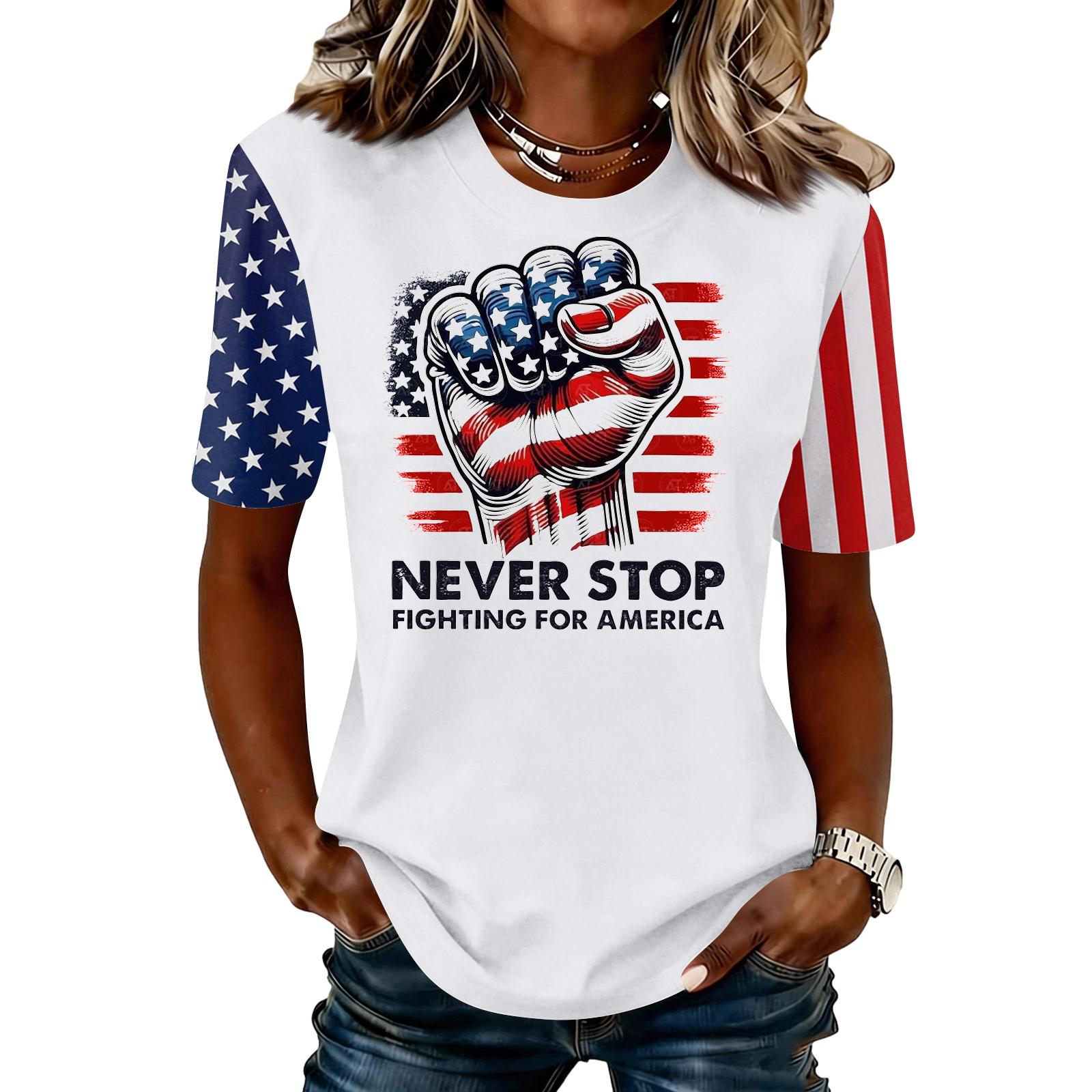 Women s Fashionable Casual Short Sleeve Print Round Neck Pullover Top XL білий
Women s Fashionable Casual Short Sleeve Print Round Neck Pullover Top XL білий