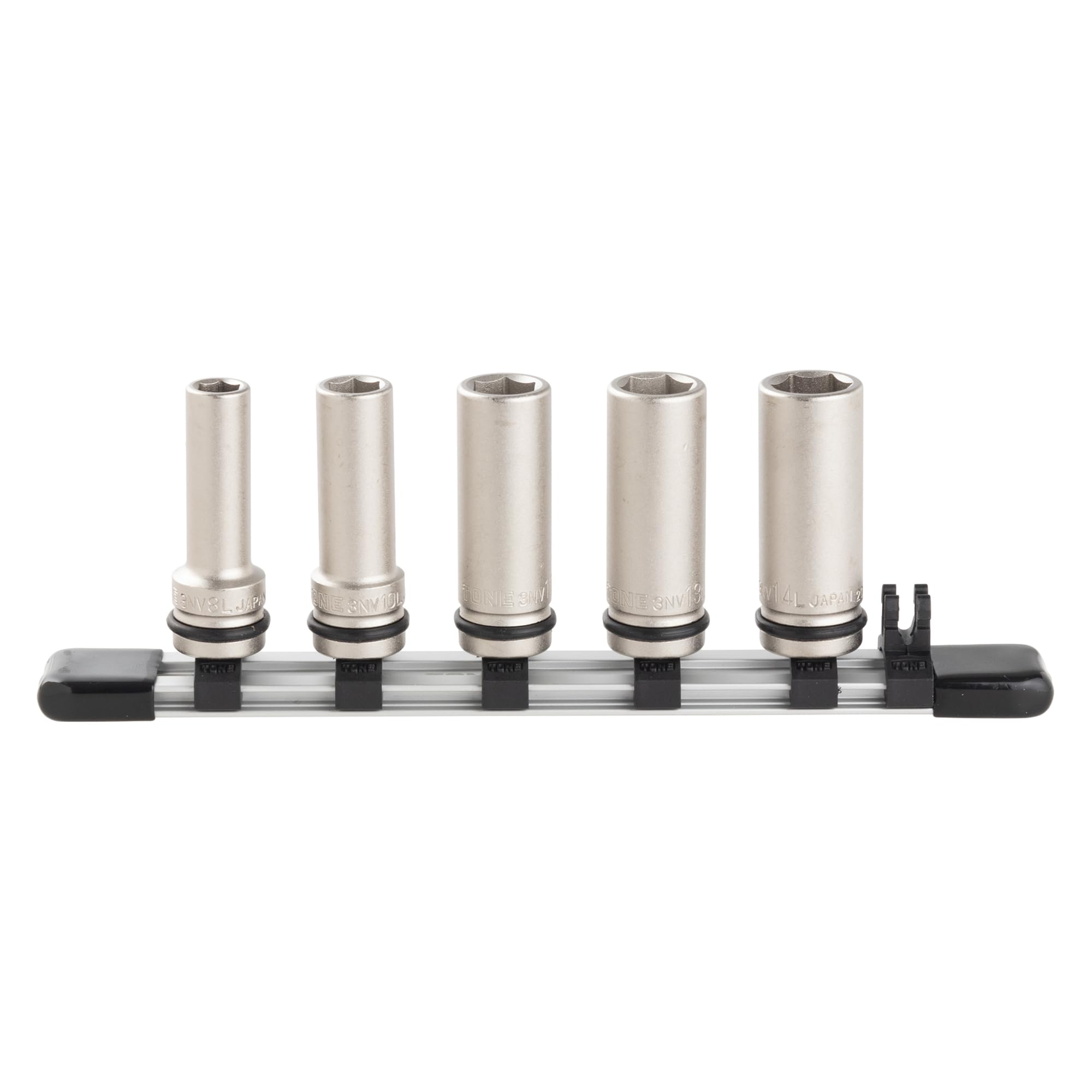TONE Long socket set for impact HNV305L Drive angle Contents 5 items (with holder) 9.5mm (3/8 )
TONE Long socket set for impact HNV305L Drive angle Contents 5 items (with holder) 9.5mm (3/8 )