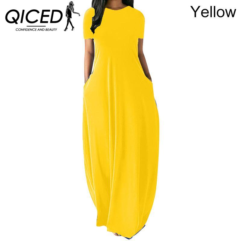 QICED Женское повседневное свободное длинное платье с круглым вырезом и коротким рукавом, летнее пляжное платье, элегантное вечернее платье XXXXXL жёлтый
QICED Женское повседневное свободное длинное платье с круглым вырезом и коротким рукавом, летнее пляжное платье, элегантное вечернее платье XXXXXL жёлтый