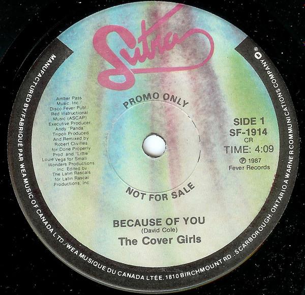7-дюймовая пластинка COVER GIRLS - Because Of You SF1914 Sutra Records 1987 Канада Танцевальная и Электронная Б/У
7-дюймовая пластинка COVER GIRLS - Because Of You SF1914 Sutra Records 1987 Канада Танцевальная и Электронная Б/У