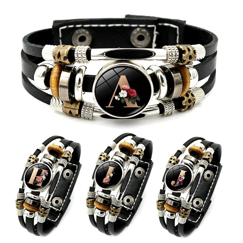 Unisex Bracelet Jewelry 26 Alphabet Twisted Clasp Leather Bracelet Multi-Layered Beading
Unisex Bracelet Jewelry 26 Alphabet Twisted Clasp Leather Bracelet Multi-Layered Beading