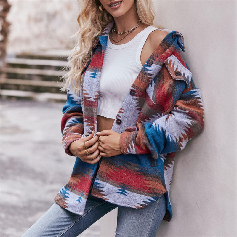 Пиджак, рубашка, пальто с длинными рукавами, геометрический узор, женские свободные лацканы S 
Пиджак, рубашка, пальто с длинными рукавами, геометрический узор, женские свободные лацканы S