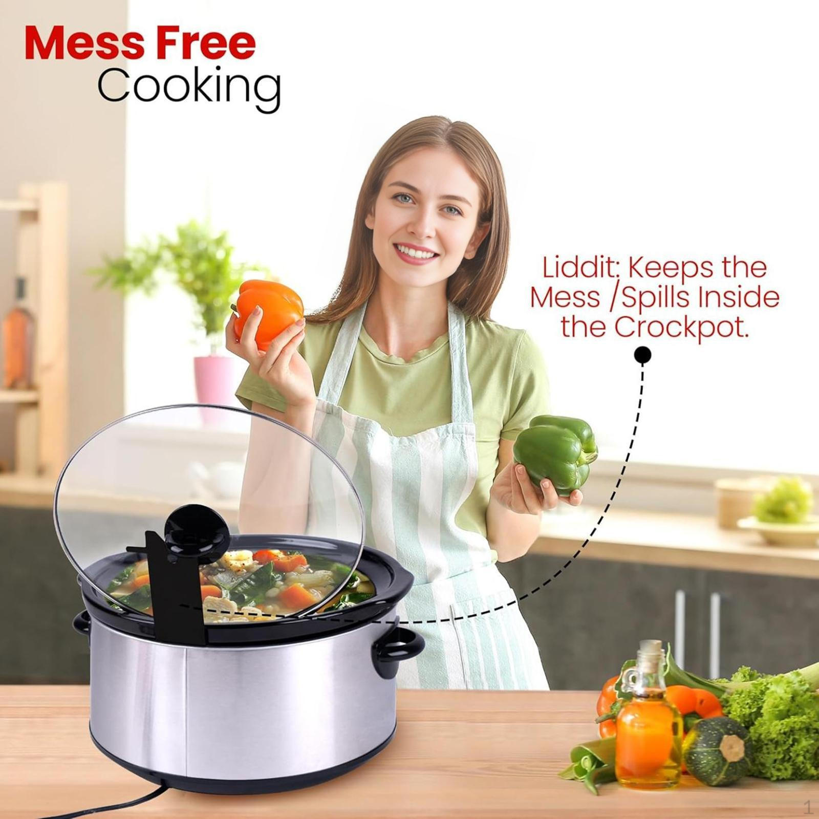Slow Cooker Lid Holder Kitchen Gadget, High Temperature Resistant Compact Space Saving Easy to Use,
Slow Cooker Lid Holder Kitchen Gadget, High Temperature Resistant Compact Space Saving Easy to Use,