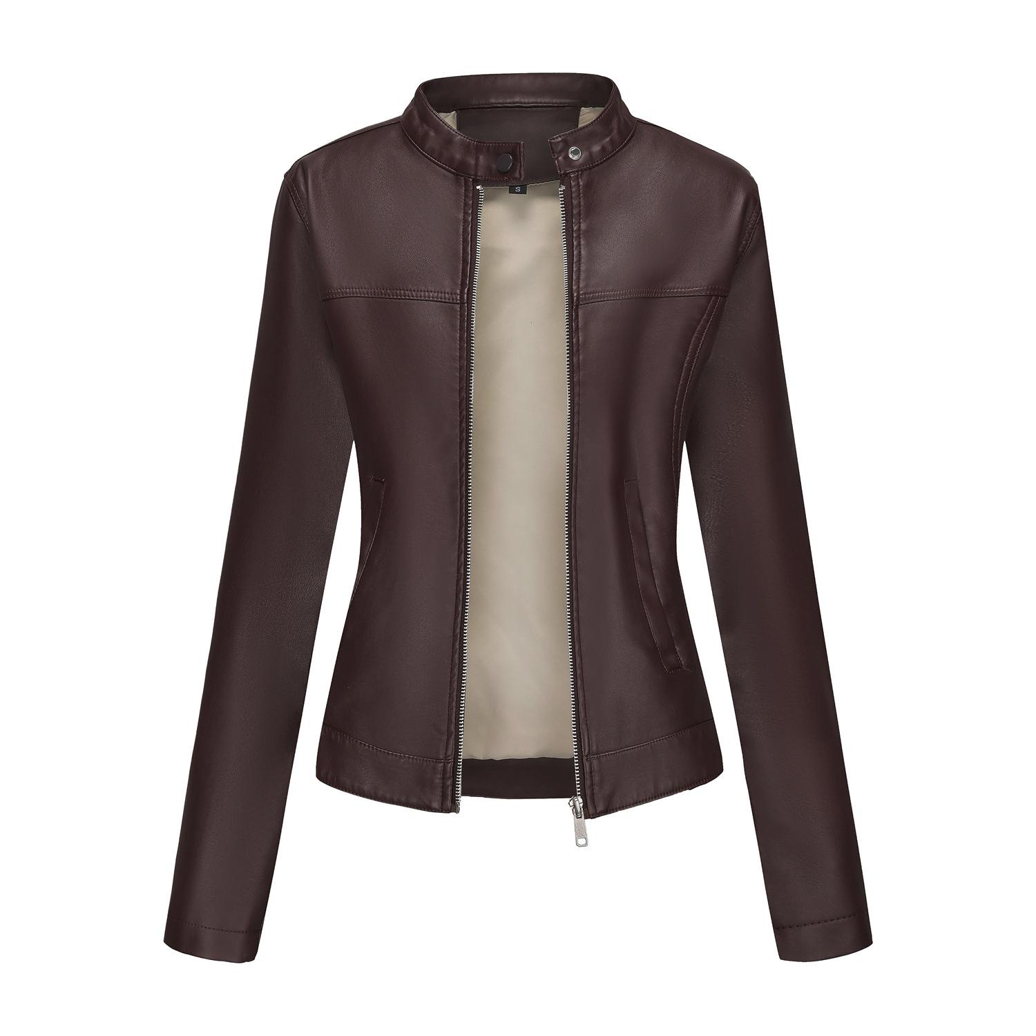 Women s Spring/Autumn Stylish Leather Jacket - European & American Stand-up Collar Biker Coat XL кавовий
Women s Spring/Autumn Stylish Leather Jacket - European & American Stand-up Collar Biker Coat XL кавовий