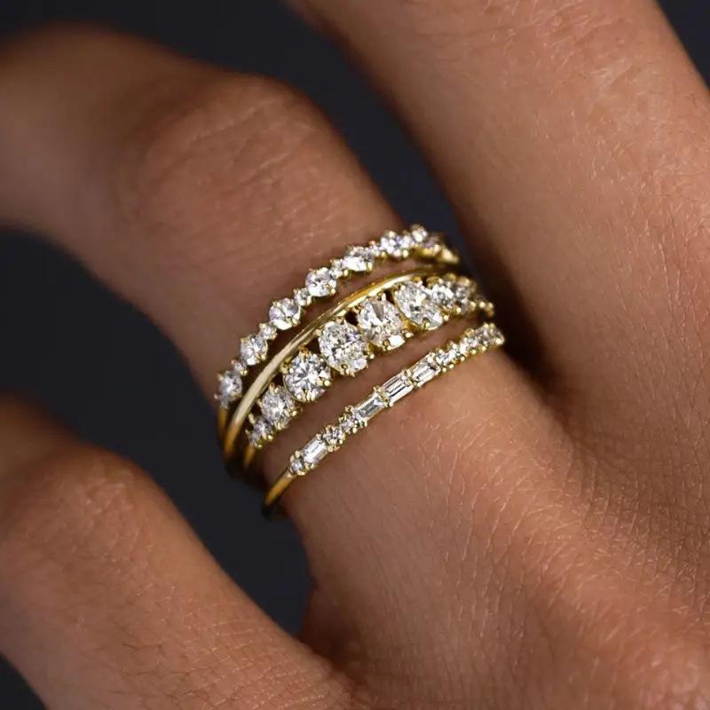 Cao Shi Elegant Zircon Fashion Ring Set for Women - Four-Piece Light Luxury Style Size 6
Cao Shi Elegant Zircon Fashion Ring Set for Women - Four-Piece Light Luxury Style Size 6
