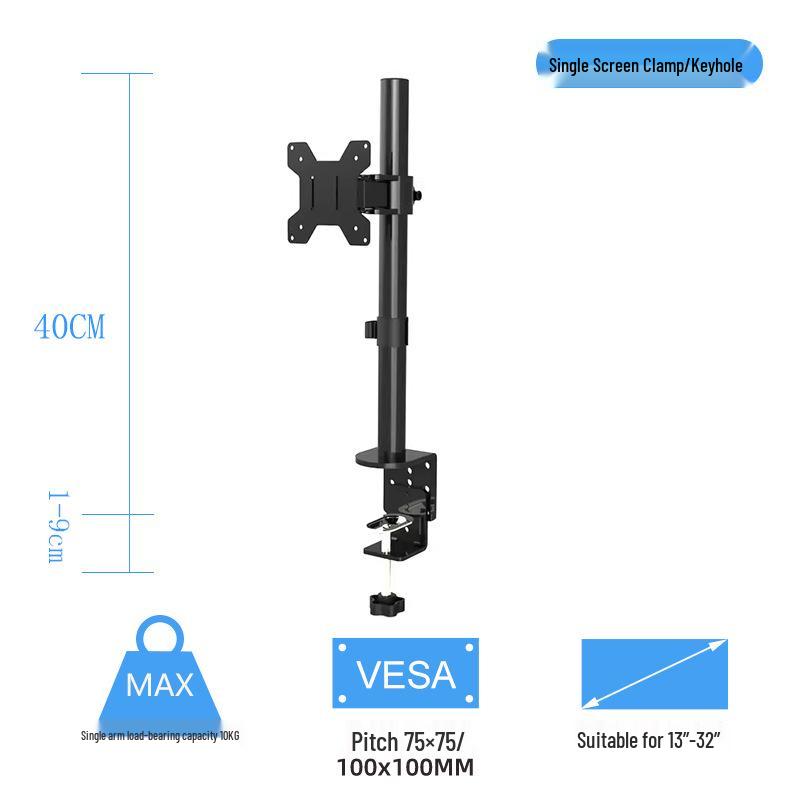 Dual Screen Monitor Stand - Up & Down Adjustable for 3-4 Screens, No-Drill Universal Desktop Bracket
Dual Screen Monitor Stand - Up & Down Adjustable for 3-4 Screens, No-Drill Universal Desktop Bracket