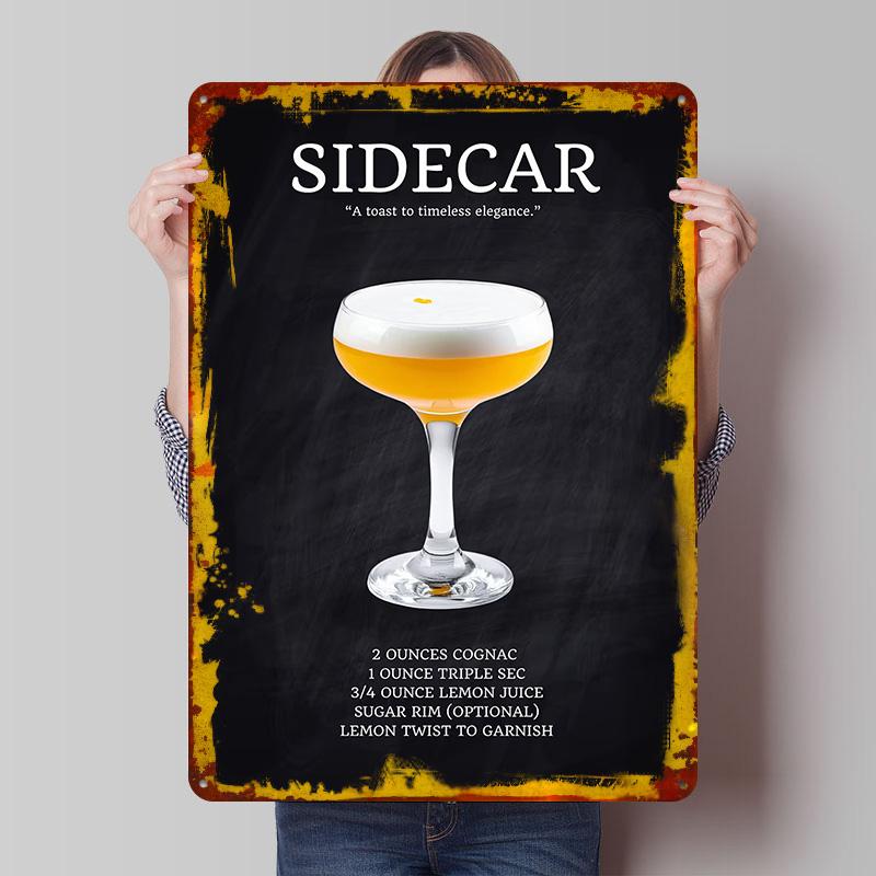 Sidecar Cocktail Recipe Printed Poster Customized Wall Art Retro Vintage Metal Tin Signs for Coffee Bar Accessories Man Cave 20x30cm(7.8x11.8inch)
Sidecar Cocktail Recipe Printed Poster Customized Wall Art Retro Vintage Metal Tin Signs for Coffee Bar Accessories Man Cave 20x30cm(7.8x11.8inch)
