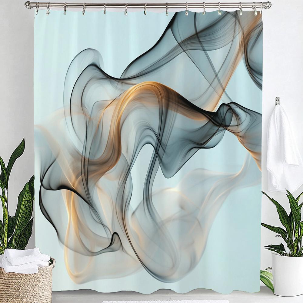 1Pc Fluid Modern Geometric Black Brown Shower Curtain,Bathroom Decorative Curtain, Printed Fabric Home Curtain With Hooks W60H190(CM)-1 Pcs
1Pc Fluid Modern Geometric Black Brown Shower Curtain,Bathroom Decorative Curtain, Printed Fabric Home Curtain With Hooks W60H190(CM)-1 Pcs