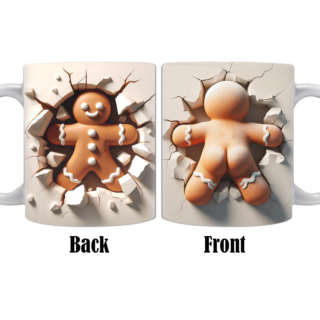 3D Gingerbread Man Gingerbread Penguin Snowman Christmas Ceramic Coffee Mark Mug Butt 301-400ml
3D Gingerbread Man Gingerbread Penguin Snowman Christmas Ceramic Coffee Mark Mug Butt 301-400ml