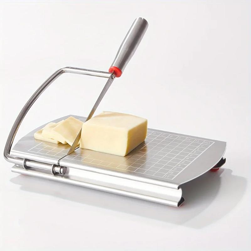 Stainless Steel Cheese Slicer with Measurement Scale - Heavy Duty Butter and Cheese Cutter, Essential Baking Tool for Kitchen
Stainless Steel Cheese Slicer with Measurement Scale - Heavy Duty Butter and Cheese Cutter, Essential Baking Tool for Kitchen