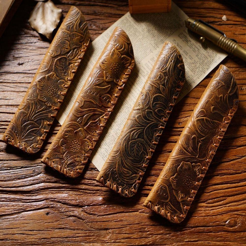 Handmade Leather Pencil Bag Stationery Creative Pen Protective Cover Pen Protective Cover
Handmade Leather Pencil Bag Stationery Creative Pen Protective Cover Pen Protective Cover