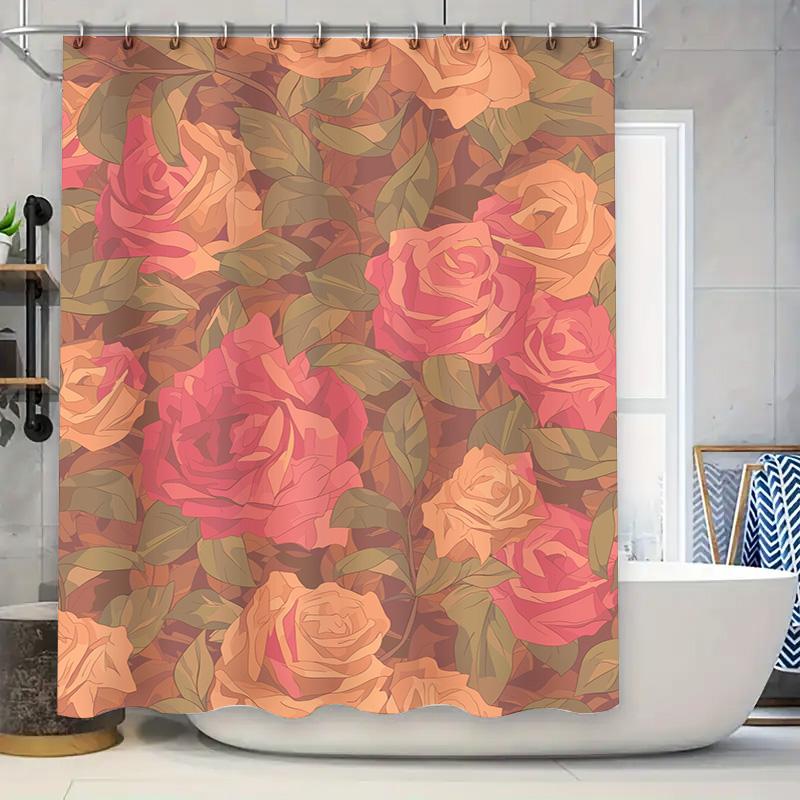 Pink Rose Shower Curtain Polyester Fabric Home Decoration Waterproof Bathroom Decorations W60H190(CM)-1 Pcs
Pink Rose Shower Curtain Polyester Fabric Home Decoration Waterproof Bathroom Decorations W60H190(CM)-1 Pcs