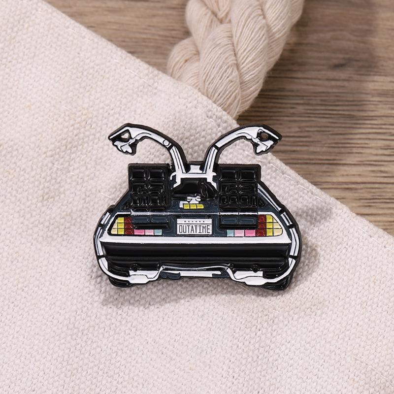 1 шт. персонализированная машина времени геометрическая металлическая брошь сумки аксессуары для одежды ювелирные изделия эмалированный значок на булавке