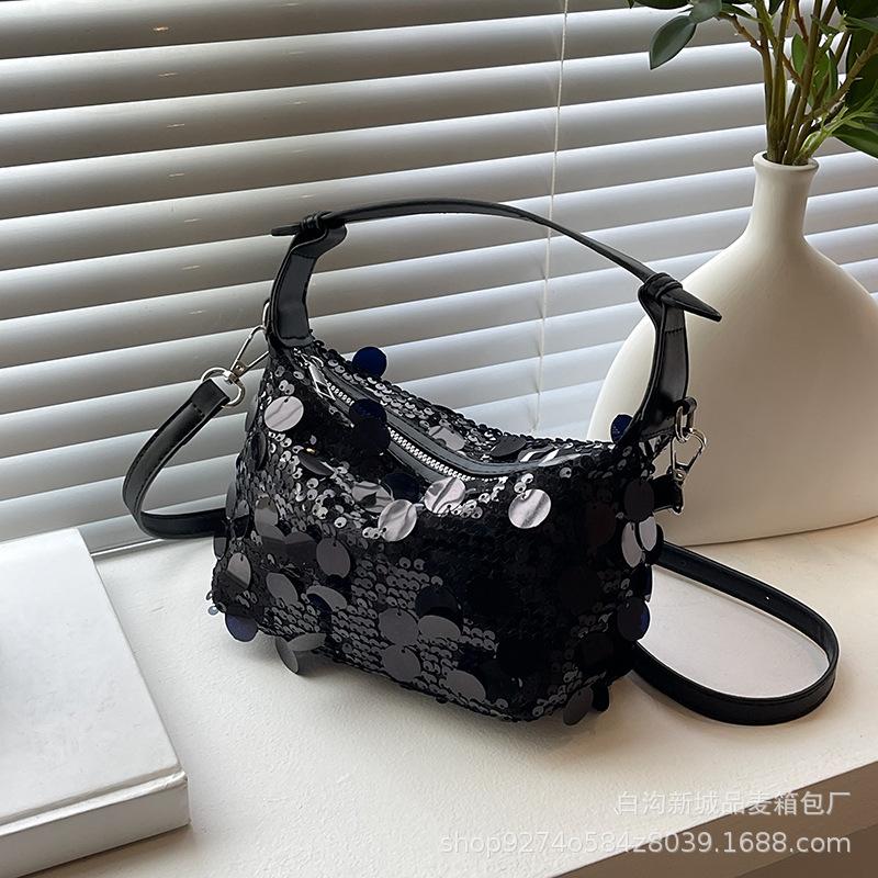This year s popular sequin small bag women s 2025 new trendy fashion and versatile underarm bag foreign style crossbody dumpling bag чорний
This year s popular sequin small bag women s 2025 new trendy fashion and versatile underarm bag foreign style crossbody dumpling bag чорний