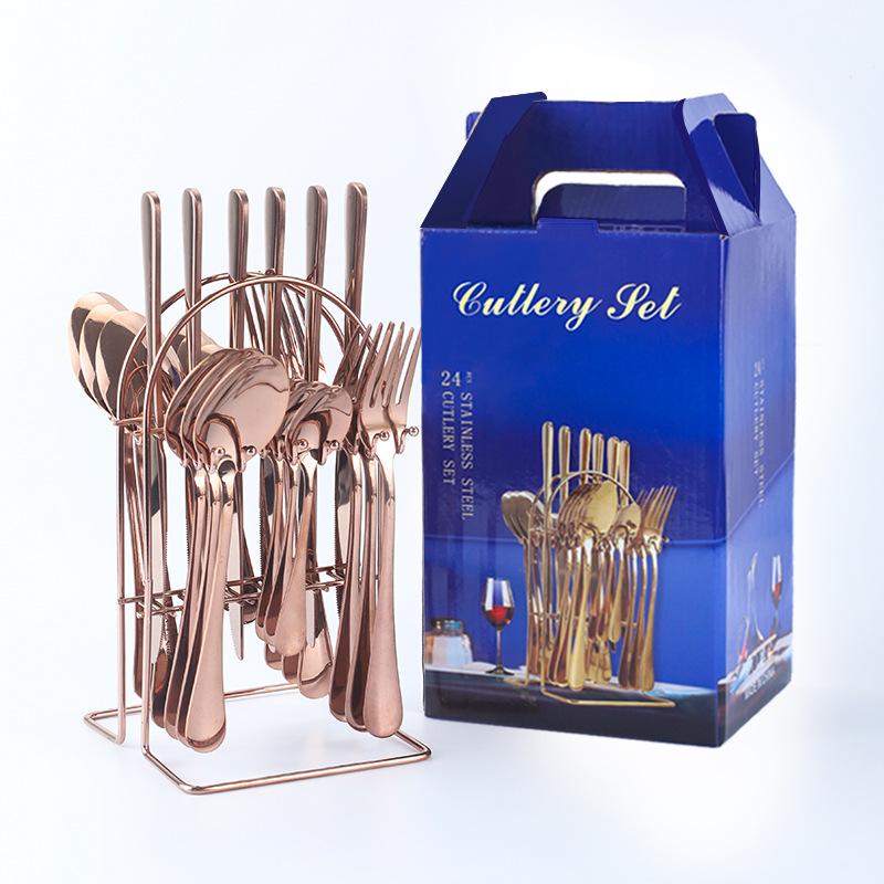 24 шт. / комплект столовых приборов из нержавеющей стали 1010, четыре основных предмета, набор вилок, ложек и ножей в западном стиле, набор столовых приборов, набор столовых приборов, вешалка, подарочная коробка
24 шт. / комплект столовых приборов из нержавеющей стали 1010, четыре основных предмета, набор вилок, ложек и ножей в западном стиле, набор столовых приборов, набор столовых приборов, вешалка, подарочная коробка