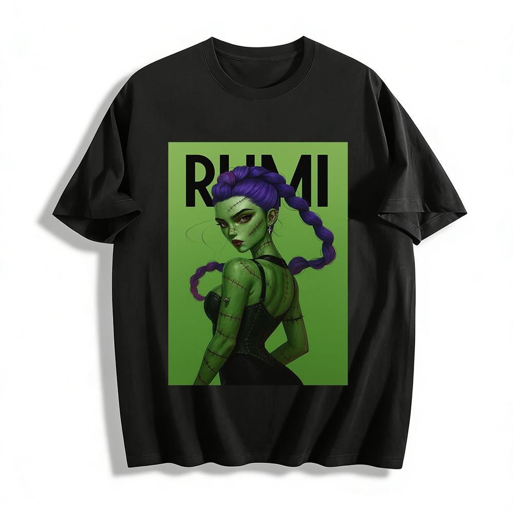 Frankenstein-Inspired Rumi Print Top Cool Stitch Pattern Green Skin Purple Braid Edgy Casual T-Shirt Pure cotton T-shirt XXS
Frankenstein-Inspired Rumi Print Top Cool Stitch Pattern Green Skin Purple Braid Edgy Casual T-Shirt Pure cotton T-shirt XXS