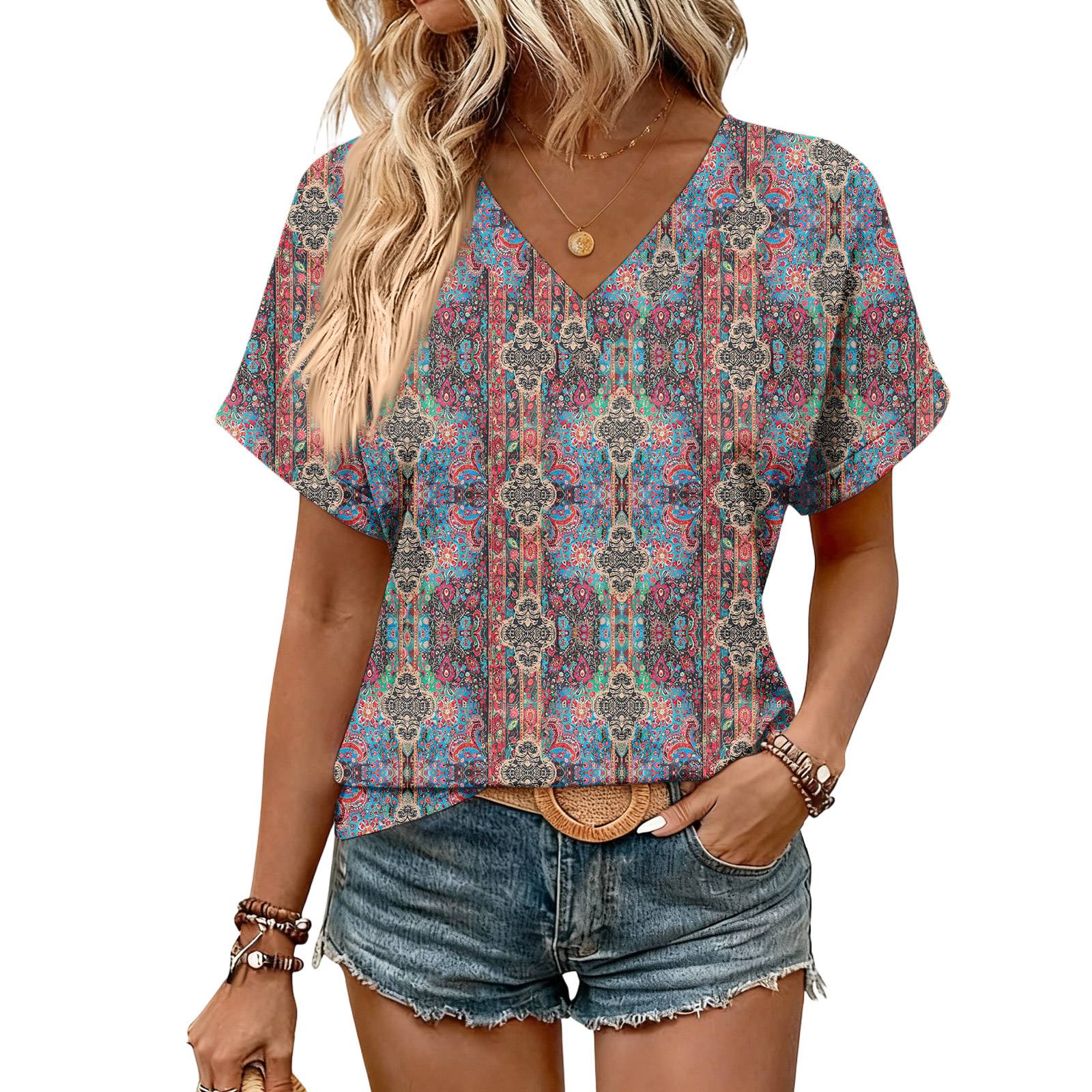 Womens Summer Tops Short Sleeve V Neck Shirts Casual Dressy Summer Blouses Tunic Top XL Кіновар
Womens Summer Tops Short Sleeve V Neck Shirts Casual Dressy Summer Blouses Tunic Top XL Кіновар