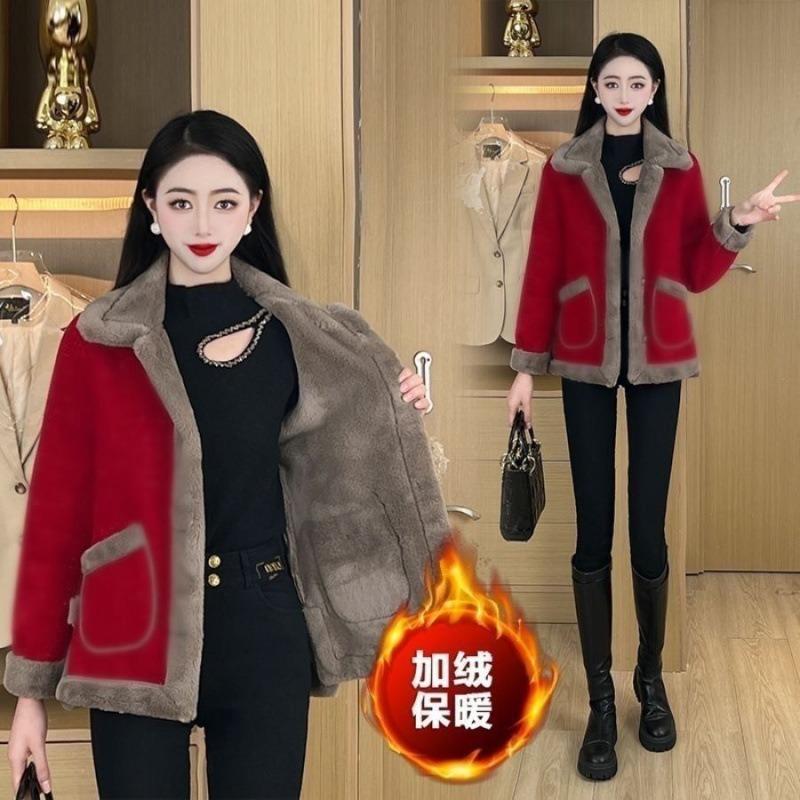 Spring new autumn and winter warm fashion short plush jacket women s loose casual woolen cardigan 4XL 180-100kg червоний
Spring new autumn and winter warm fashion short plush jacket women s loose casual woolen cardigan 4XL 180-100kg червоний